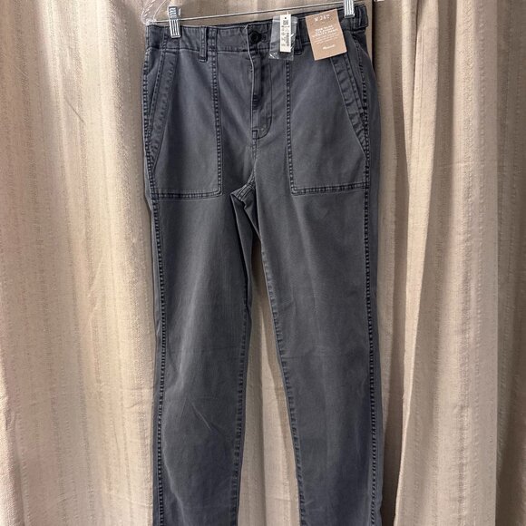 NWT Madewell The Slim Straight Utility Pant, Gray, 26T - Picture 4 of 5